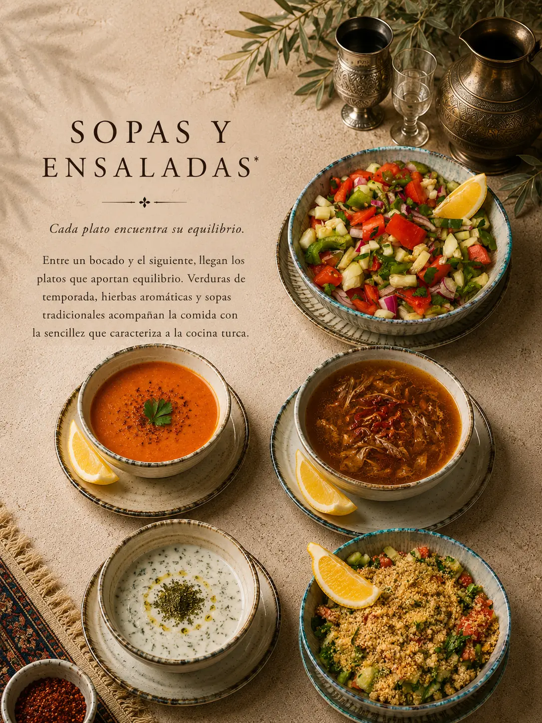 Sopas y ensaladas